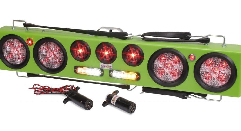 Green Wireless Light Bar With Strobes