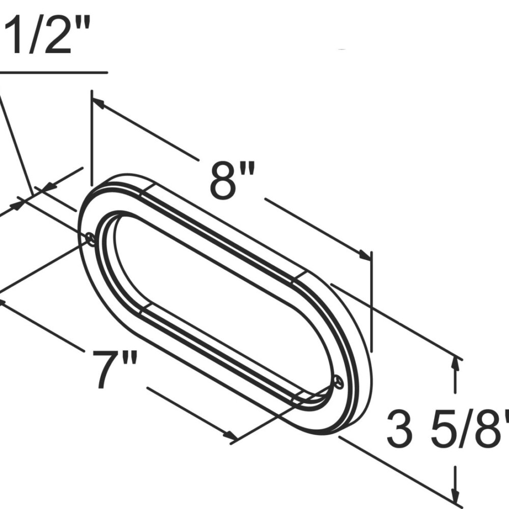 B65 Tail Light Bezels Measurements Diagram