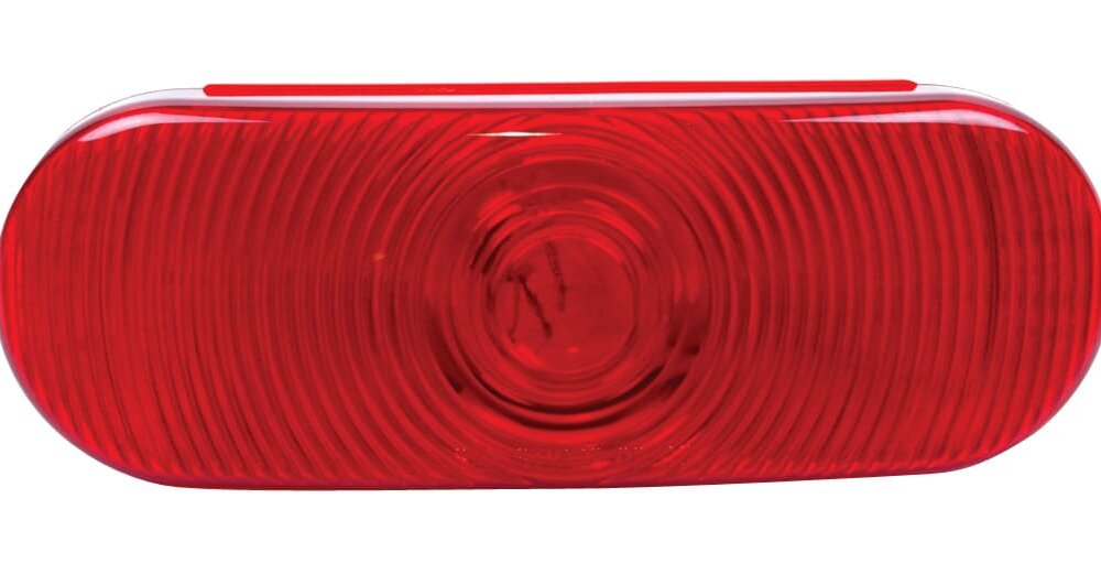 Red Oval 6.5" Incandescent Light