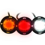 Button Strobe Lights in Amber, Red & White
