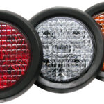 4" LED Flange Mount Lights in Red, White, and Amber
