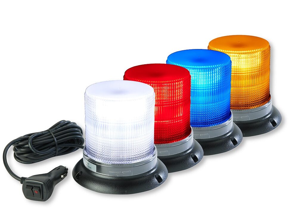 LED Strobe Beacon in White, Red, Blue, and Amber