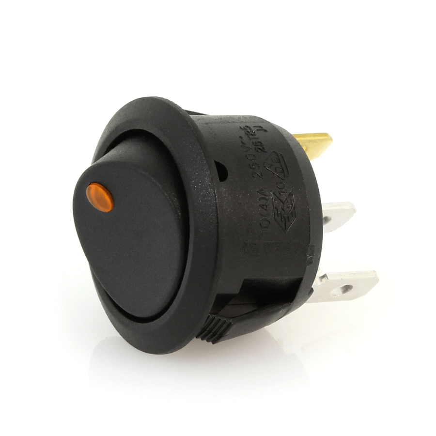 Round Rocker Switch With Red Indicator