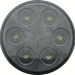 4” Round Backup Light Grommet Mount Smoked Lens