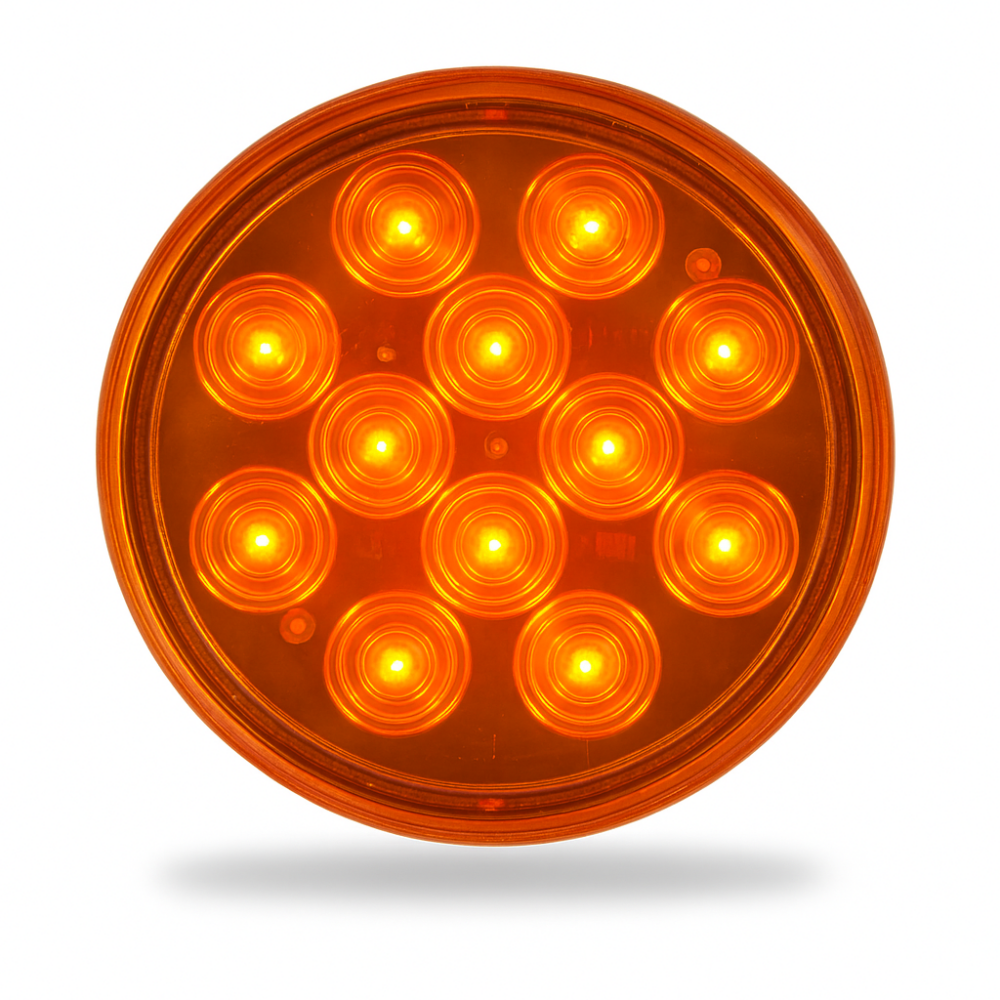 Amber 4” Round Marker Turn LED Light