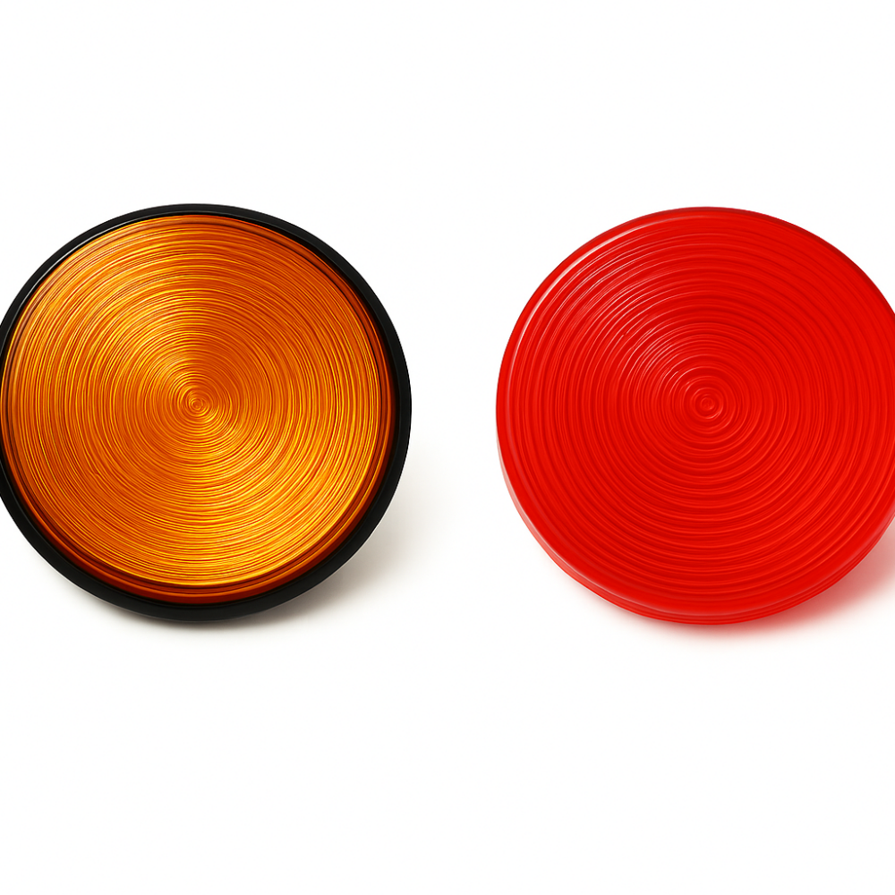 round incandescent marker lights