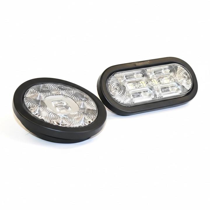 oval and round single lights